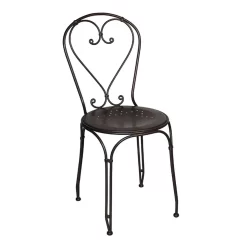 MBM Stuhl Boulevard Schmiedeeisen Marone Antik