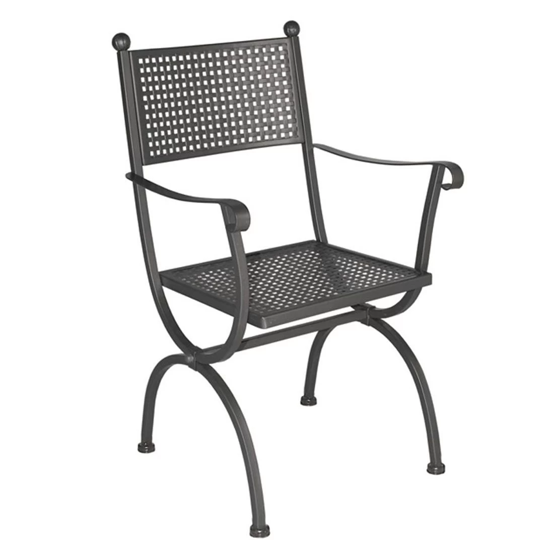 MBM Romeo Gartensessel Schmiedeeisen Marone Antik 1 MBM Romeo Gartensessel Schmiedeeisen Marone Antik