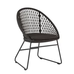 Niehoff Kuta Gartensessel Aluminium/Rope Anthrazit/Grau