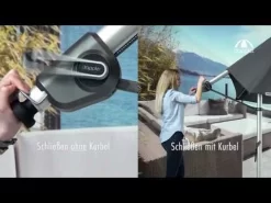 Doppler Expert Ampelschirm Ø350 Axial Schwenkbar Smaragdgrün