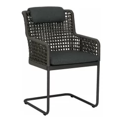 Stern Greta Freischwinger Aluminium/Rope Anthrazit/Platin/Seidengrau