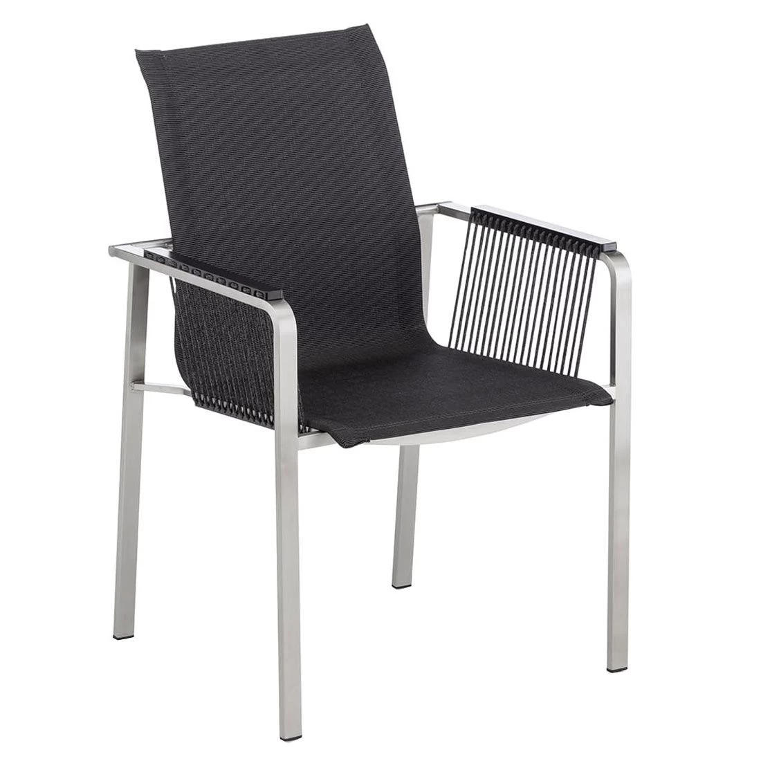 Kettler Feel Rope Stapelsessel Edelstahl/Rope Edelstahl/Charcoal 3 Kettler Feel Rope Stapelsessel Edelstahl/Rope Edelstahl/Charcoal – Bild 3