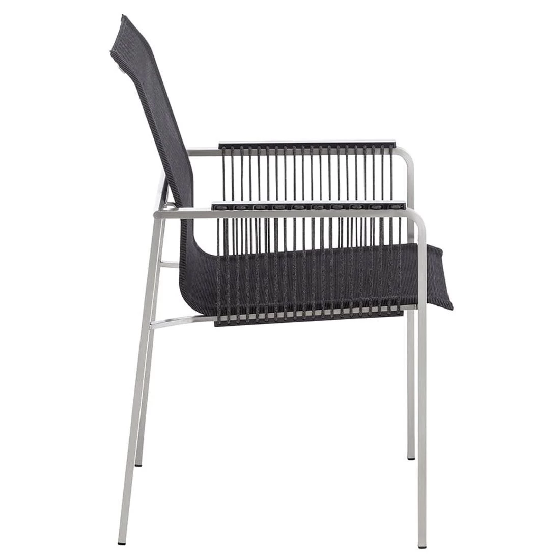 Kettler Feel Rope Stapelsessel Edelstahl/Rope Edelstahl/Charcoal 4 Kettler Feel Rope Stapelsessel Edelstahl/Rope Edelstahl/Charcoal – Bild 4