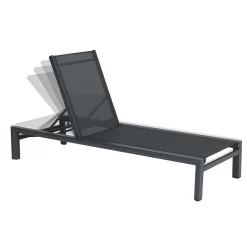 Garden Impressions Salsa Gartenliege Aluminium/Textilene Carbon Black/Anthrazit