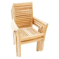 Ploß Pittsburgh Stapelsessel Eco Teak Teak Natur -Gartenmöbel Store 1086517 9