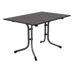Sieger Boulevard Klapptisch 120x80cm Stahl/Vivodur Eisengrau/Schiefer Anthrazit