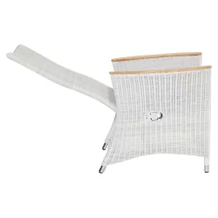 LC Garden Chelsea Gartensessel Geflecht Mit Teak-Armlehnen White Wash/Anthrazit -Gartenmöbel Store 1093293 3