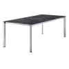 Sieger Gartentisch 220x100cm Aluminium/Polytec Graphit/Zement Anthrazit