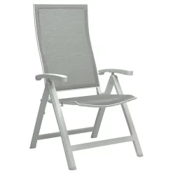Stern Kari Klappsessel Aluminium/Textilene Weiß/Silber
