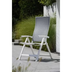 Stern Kari Klappsessel Aluminium/Textilene Weiß/Silber -Gartenmöbel Store 1108088 3