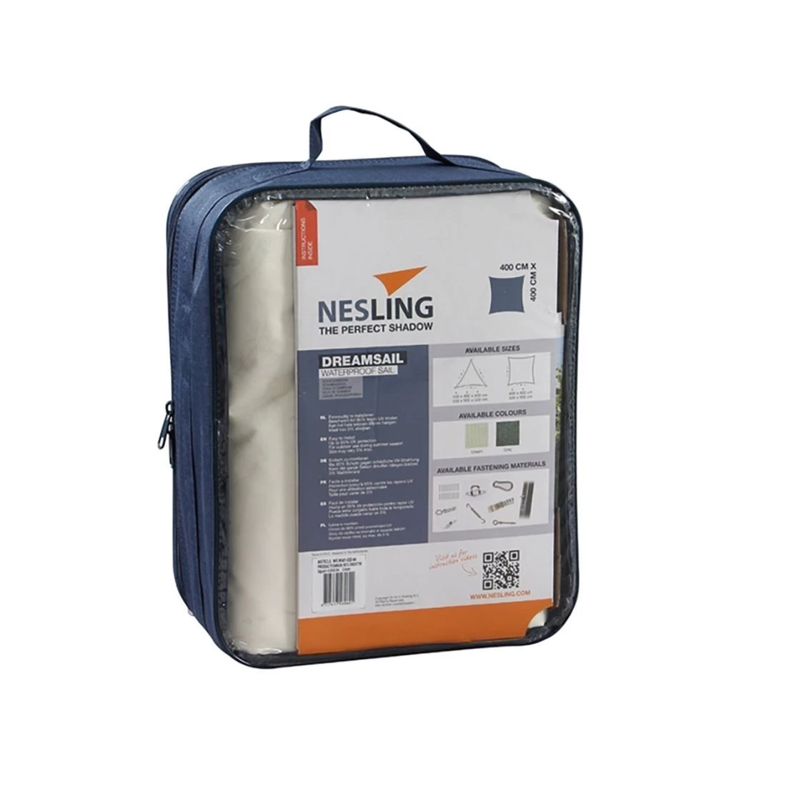 Nesling Dreamsail Sonnensegel Quadrat 400x400 Cm Polyester Creme 2 Nesling Dreamsail Sonnensegel Quadrat 400x400 Cm Polyester Creme – Bild 2