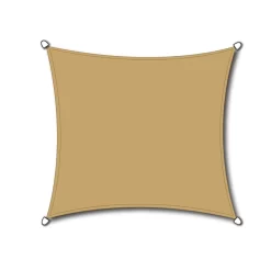 Siena Garden Solino Sonnensegel Quadratisch 360 Cm HDPE Sand