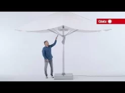 Glatz Castello-Pro Gastro-Mittelstockschirm 500x500 Cm Champagner