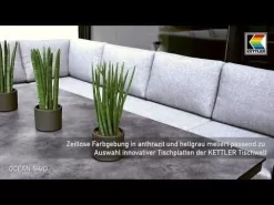 Kettler Ocean Skid Beistelltisch Aluminium/Teak Anthrazit/Teak