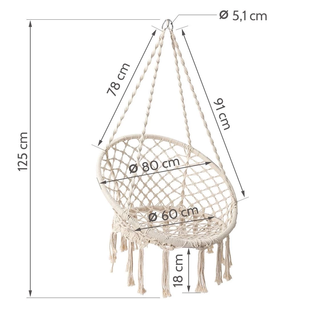 OUTLIV. Capri Hängesessel Bambus Natur 2 OUTLIV. Capri Hängesessel Bambus Natur – Bild 2