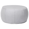 Stern Pouf Hocker Groß Outdoorstoff Hellgrau Meliert