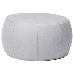 Stern Pouf Hocker Groß Outdoorstoff Hellgrau Meliert
