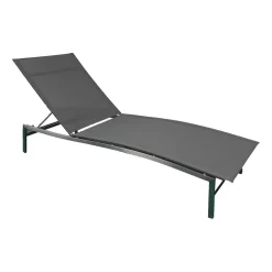 Zebra One Gartenliege Edelstahl/Textilene Edelstahl/Dark Grey