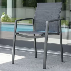 Stern Kari Stapelsessel Aluminium/Textilene Anthrazit/Karbon -Gartenmöbel Store 1200972 7