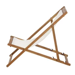 Siena Garden Aviro Liegestuhl Akazie/Polyester Natur/Ecru -Gartenmöbel Store 1204448 3