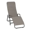Siena Garden Fano Kippliege Stahl/Polyester Anthrazit/Taupe