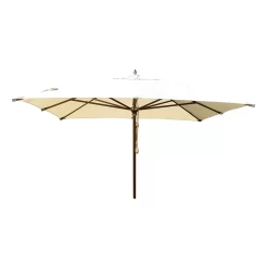 Zebra Samba Novo Sonnenschirm 300x300cm Holz/Olefin Beige