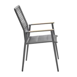 Musterring Amsterdam Stapelsessel Aluminium/Kordel/TeakAL Anthrazit 5 Musterring Amsterdam Stapelsessel Aluminium/Kordel/TeakAL Anthrazit -Gartenmöbel Store 1213897 2