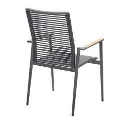 Musterring Amsterdam Stapelsessel Aluminium/Kordel/TeakAL Anthrazit 6 Musterring Amsterdam Stapelsessel Aluminium/Kordel/TeakAL Anthrazit -Gartenmöbel Store 1213897 3