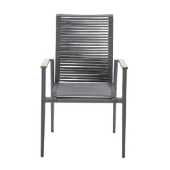 Musterring Amsterdam Stapelsessel Aluminium/Kordel/TeakAL Anthrazit 7 Musterring Amsterdam Stapelsessel Aluminium/Kordel/TeakAL Anthrazit -Gartenmöbel Store 1213897 4