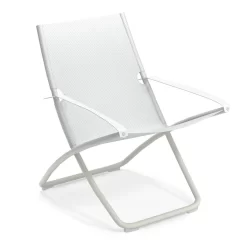 Emu Snooze Liegestuhl Stahl/Textilene Weiß/Weiß