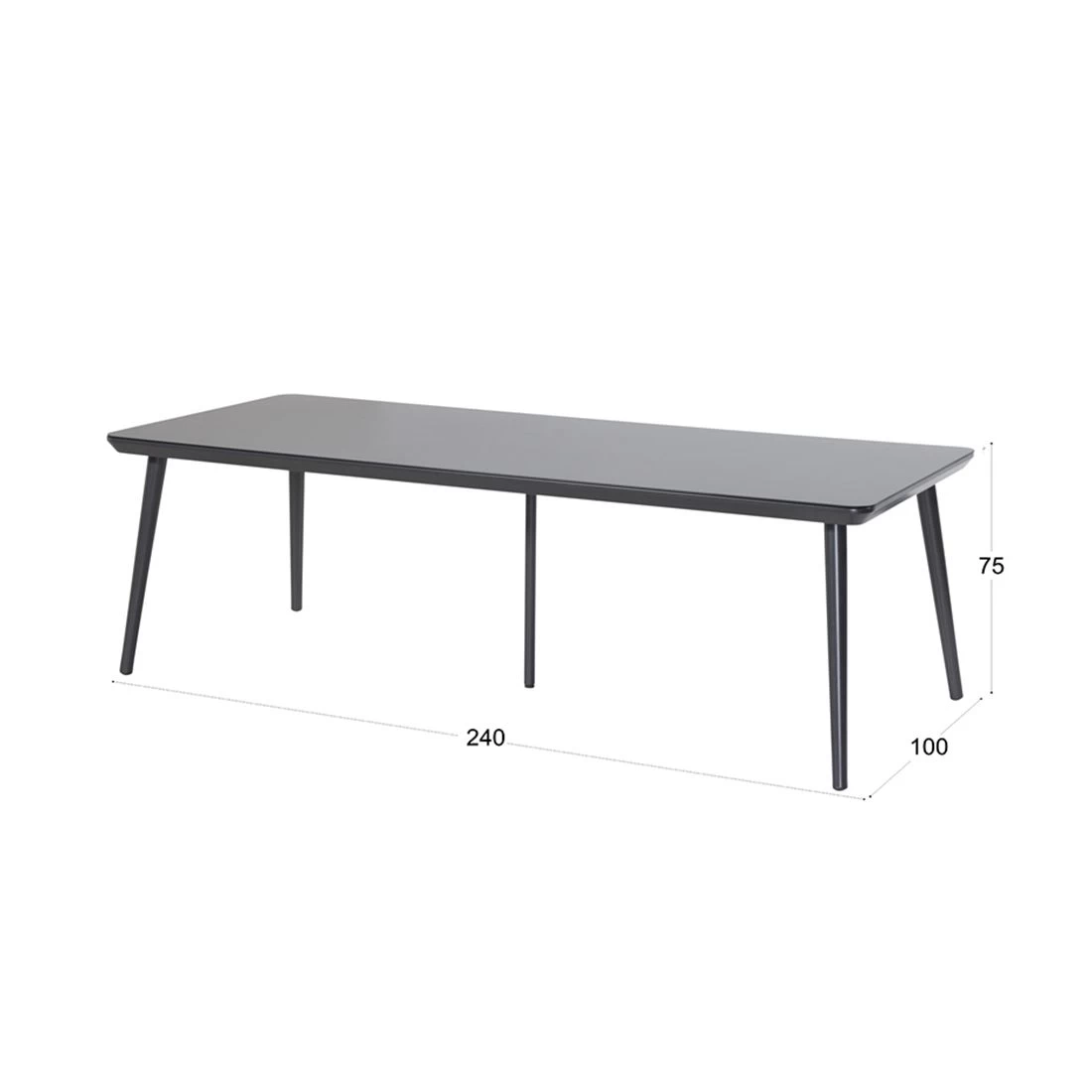 Hartman Sophie Studio Gartentisch 240x100 Cm Aluminium/HPL Carbon Black/Black 2 Hartman Sophie Studio Gartentisch 240x100 Cm Aluminium/HPL Carbon Black/Black – Bild 2