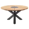 Musterring England Gartentisch Ø160cm Aluminium/Teakholz Anthrazit/Teak Gebürstet