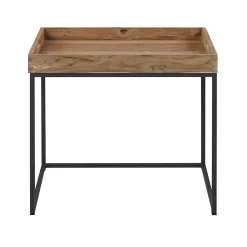 OUTLIV. Tray Beistelltisch 60x40cm Stahl/Teak Recycelt Schwarz/Teak -Gartenmöbel Store 1243795 3