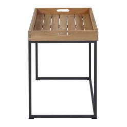 OUTLIV. Tray Beistelltisch 60x40cm Stahl/Teak Recycelt Schwarz/Teak -Gartenmöbel Store 1243795 4