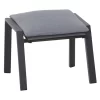 Siena Garden Valencia Hocker Aluminium/Polster Anthrazit/Salt&Pepper