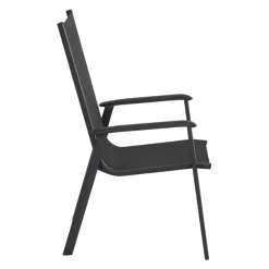 Siena Garden Solana Stapelsessel Aluminium/Ranotex®-Gewebe Anthrazit/Silber-Schwarz -Gartenmöbel Store 1247755 3