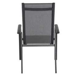 Siena Garden Solana Stapelsessel Aluminium/Ranotex®-Gewebe Anthrazit/Silber-Schwarz -Gartenmöbel Store 1247755 4