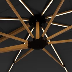 Doppler Alu-Wood Ampelschirm 400x300cm Holzoptik/Alu Anthrazit -Gartenmöbel Store 1247920 8