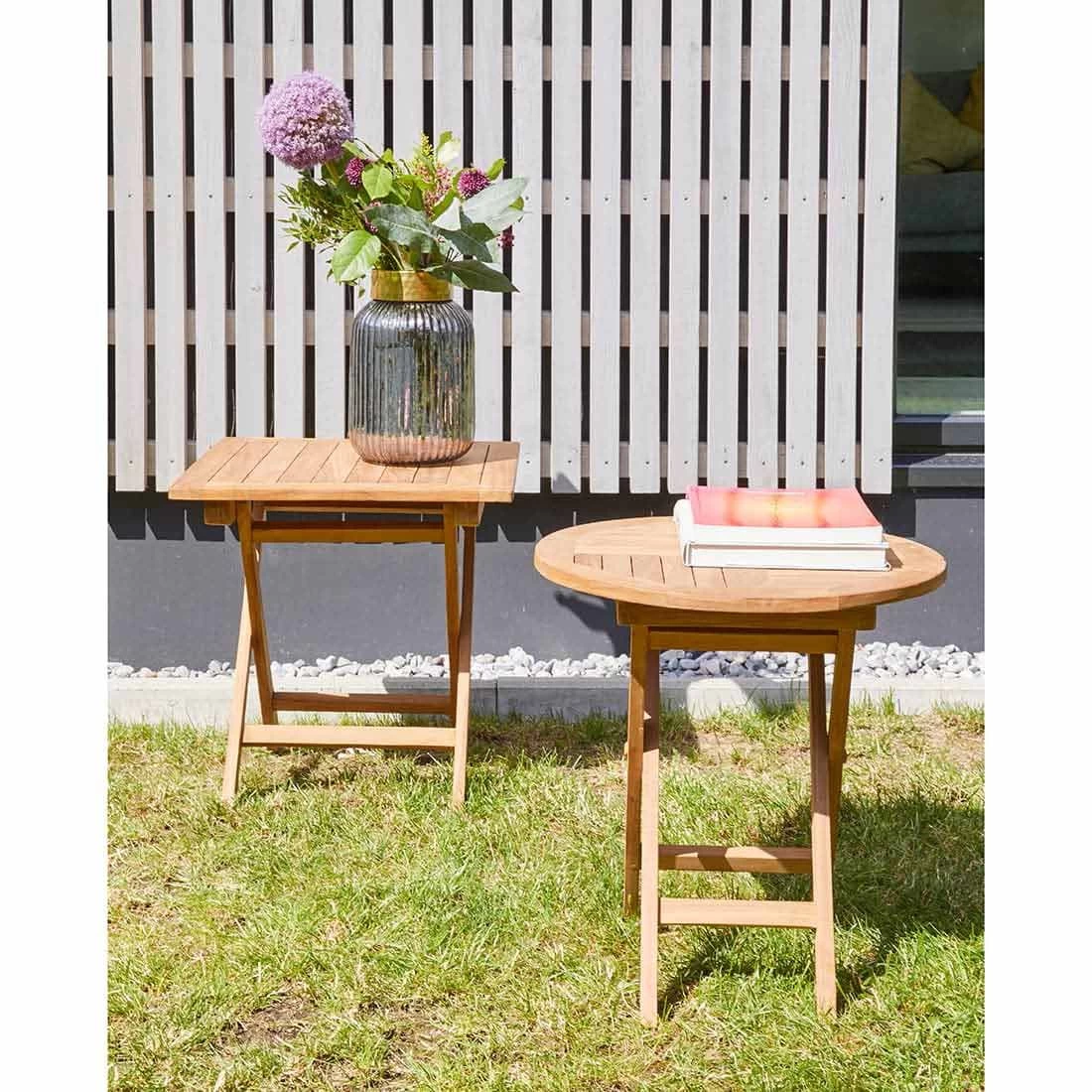 LC Garden Riva Beistelltisch Garten 50x50cm Teak 2 LC Garden Riva Beistelltisch Garten 50x50cm Teak – Bild 2