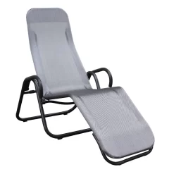 Acamp Calypso Bäderliege Stahl/Textilen Anthrazit/Silber