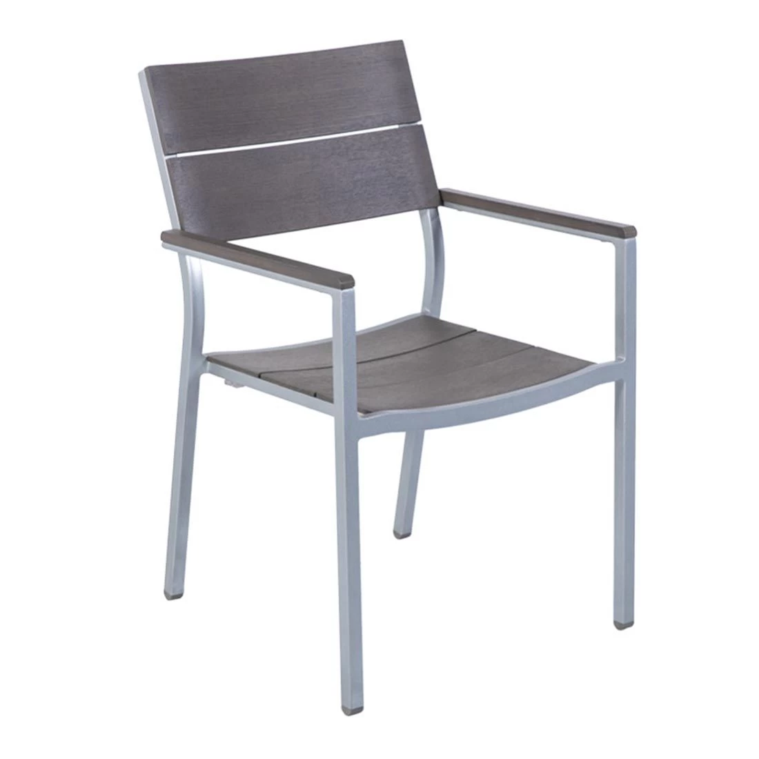 MBM Brisbane Stapelsessel Aluminium/Resysta Silber/Stone Grey 1 MBM Brisbane Stapelsessel Aluminium/Resysta Silber/Stone Grey