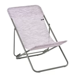 Lafuma Maxi Transat Liegestuhl Stahl/Velio Néo Titane/Flora