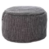 ROOLF Living Dotty Sitzsack Fußhocker Ø50 Cm Anthrazit