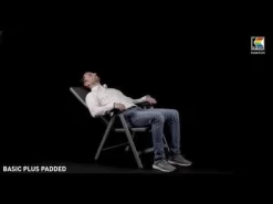 Kettler Basic Plus Klappsessel Aluminium/Outdoorgewebe Silber/Anthrazit Meliert