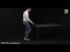 Kettler Cubic Ausziehtisch 150/210x95 Cm Aluminium/HPL Anthrazit/Anthrazit