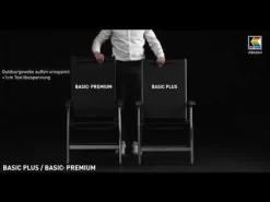 Kettler Basic+ Premium Klappsessel Aluminium/Textilene Silber/Lakritz