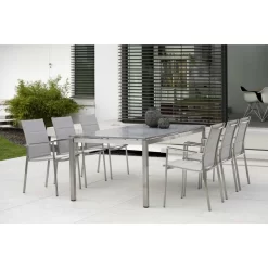 Stern Gartentisch-Gestell 200x100cm Edelstahl Vierkantrohr -Gartenmöbel Store 543414 16