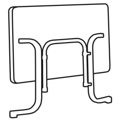 Sieger Boulevard Klapptisch 115x70 Cm Stahl/Mecalit Weiß/Marmor Weiß -Gartenmöbel Store 707314 4