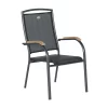 Hartman Raffaelo Stapelsessel Aluminium/Textilene Mit Teak-Armlehnen Xerix