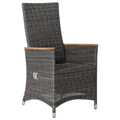 Zebra Status Gartensessel Geflecht Anthrazit